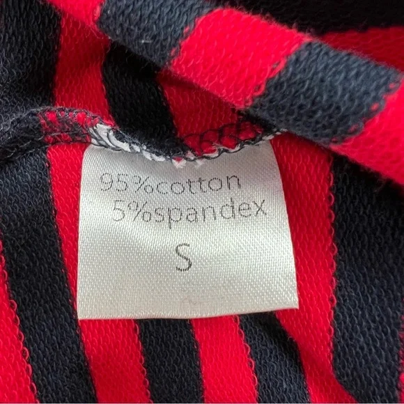 NWT Labolliy Women’s Red Striped Oversized Sweatshirt - Picture 15 of 16